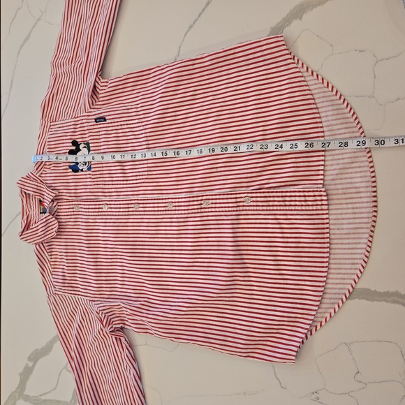 Mickey Unlimited × Jerry Leigh Embroidered Striped Button Down Womens Size Small - Picture 10 of 15